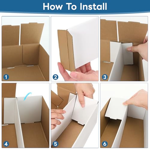 Card Storage Box, 1600 Count, Bulk Card Organizer for Sports Collectors (6 Set) W1627