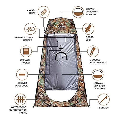 Pop Up Privacy Tent for Camping with Carrying Bag B8707