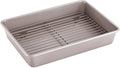 CHEFMADE Roasting Pan with Rack, 13-Inch Non-Stick Rectangular Deep Dish Oven-BBQ Bakeware for Oven Baking 9" x 13" x 2.4" (Champagne Gold)