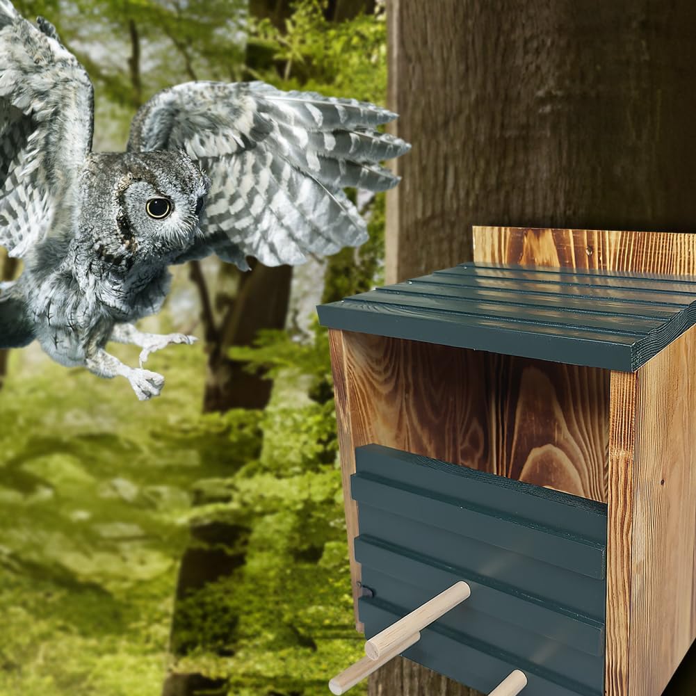 Owl Box for Outside, No Assembly Required, Cedar Wood M11166
