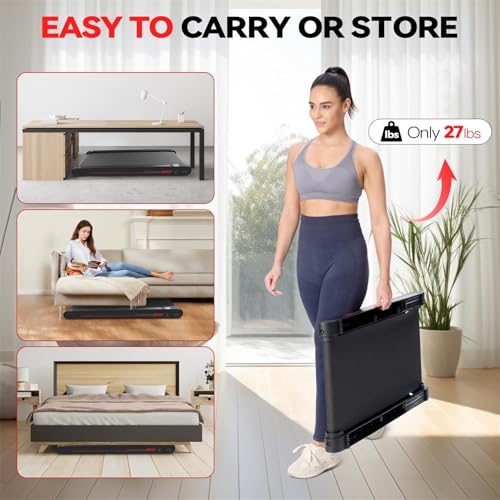 Walking Vibration Pad with APP, 3 in 1 Under Desk Treadmill, Low Noise with Remote Control V76557
