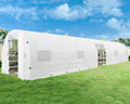 44x10x7.5 FT Tunnel Greenhouse for Outdoors Upgraded Swing Door, Heavy Duty Galvanized Steel Frame Walk in Greenhouse kit, Premium PE Cover & Film Clips, White