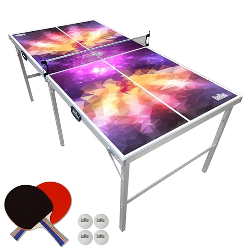 6 ft x 3 ft Portable Folding Ping Pong Table for Indoor Outdoor A180928