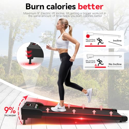 Walking Vibration Pad with APP, 3 in 1 Under Desk Treadmill, Low Noise with Remote Control V76557