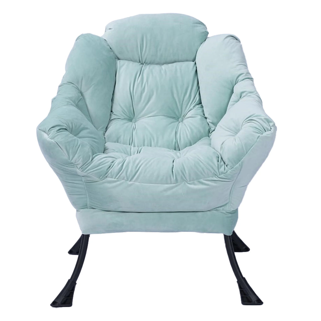 Reading Chair with Ottoman, Fabric Accent Chair for Living Room, Green A565012