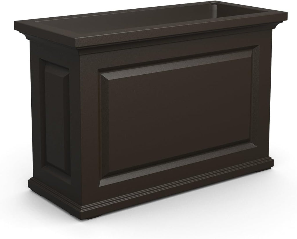 Nantucket Trough Planter - Black - 36in L x 16in W x 24in H - with 17.3 Gallon Water Reservoir I6081