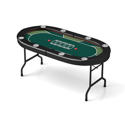 Foldable Blackjack Poker Table with Cup Holders G3690