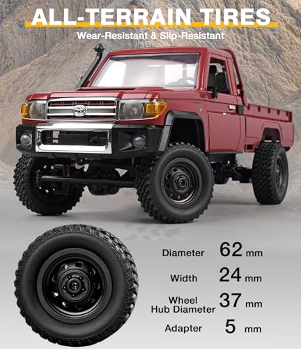 1/12 RC Rock Crawler 4x4 Pickup Truck, 2.4GHz Remote Control Off Road Car N638729