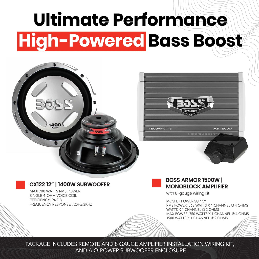 12" 1400W Subwoofer with Amplifier and Enclosure C330
