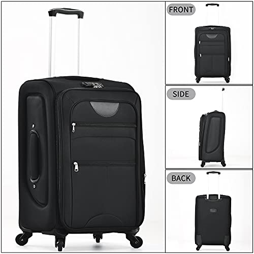 Softside 3-Piece Expandable Luggage Set with TSA Lock Spinner Wheels S375