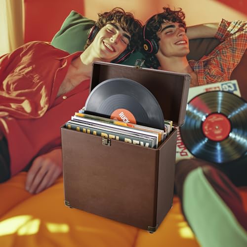 Vinyl Record Storage Box Holds 30 Albums T146