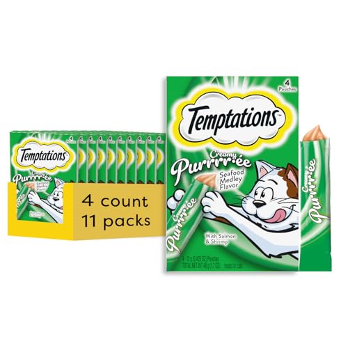 Creamy Puree Lickable Cat Treats, 0.42 oz Tubes, 48 Count Y26330