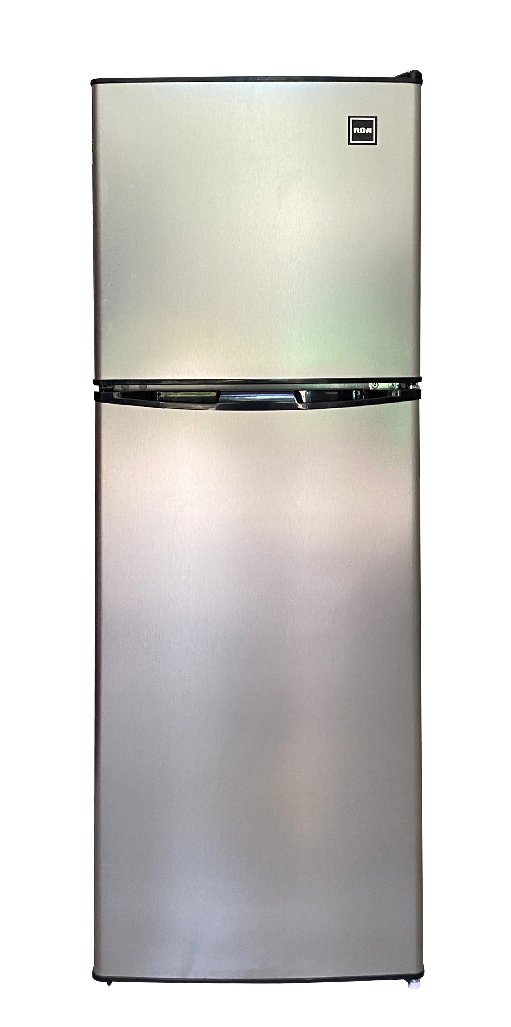 Mini Fridge with Freezer, Stainless Steel D41908
