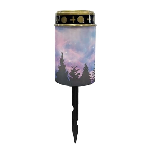 Cherry Blossom Butterfly Cemetery Solar Stake Lights Bright Solar Powered Lights Garden Solar Light Decorative Memorial Lights for Yard, Lawn, Patio, Pathway, Backyard Gravesite Decor