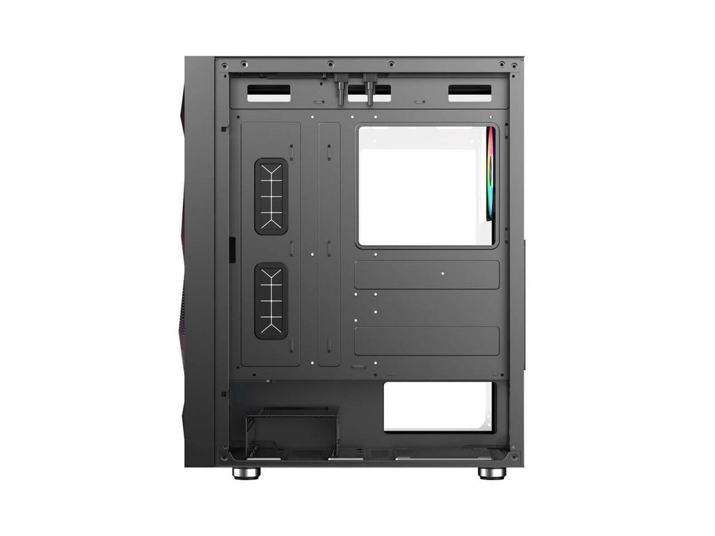 ATX Mid Tower Gaming Computer Case with Tempered Glass and 4 ARGB Fans Q847
