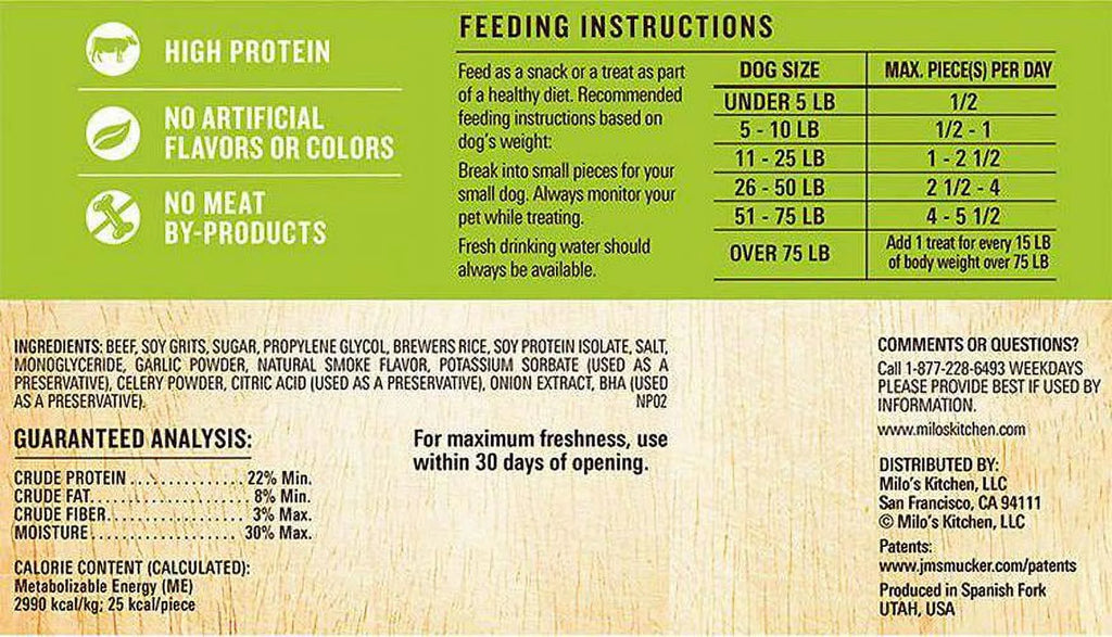 Beef and Rice Sausage Slices Dog Treats, 18 oz. J322