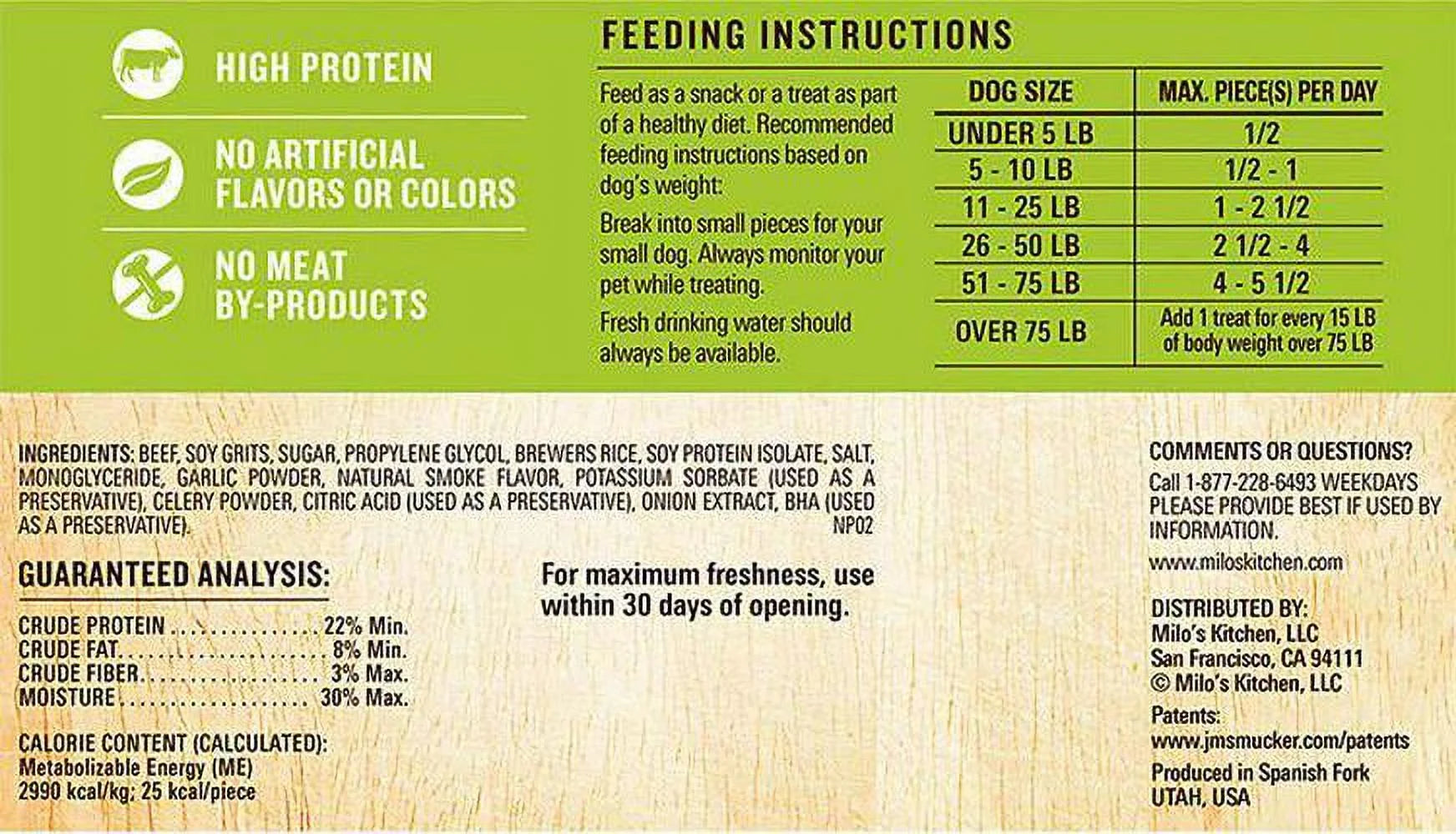 Beef and Rice Sausage Slices Dog Treats, 18 oz. J322