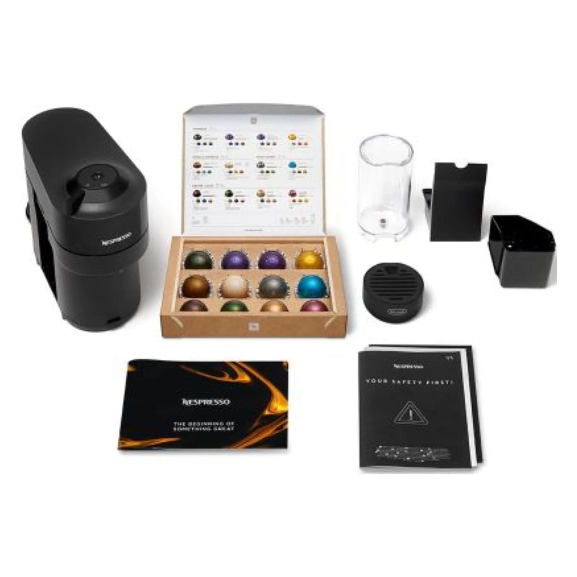 Coffee and Espresso Maker with Coffee Tasting Set, Black X689