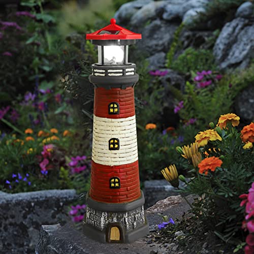 Solar Rotating Lighthouse Outdoor Garden Decor Lantern R852