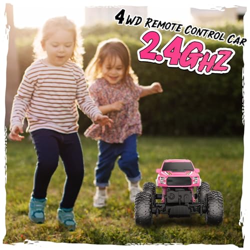 RC Truck 4WD Off Road Crawler Toy for Boys Girls 6-12, Blue C250000