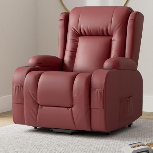 Electric Power Lift Recliner Massage Chair with Heat and USB Port, Brown M560374
