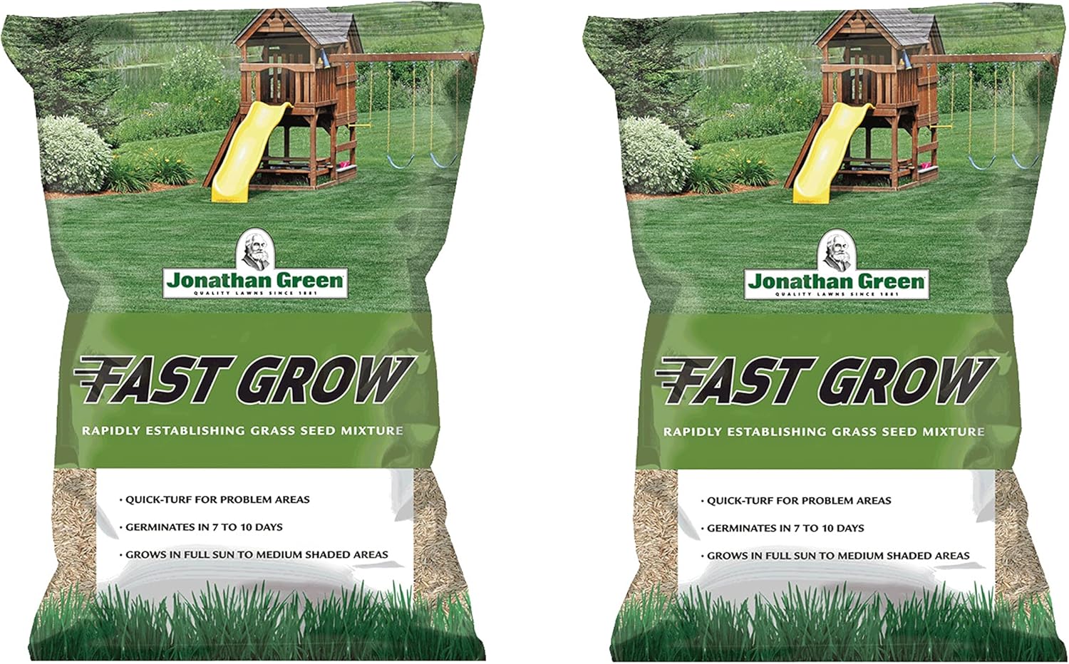 Jonathan Green 10820 Fast Grow Grass Seed Mix, 3 Pounds (2 Pack)