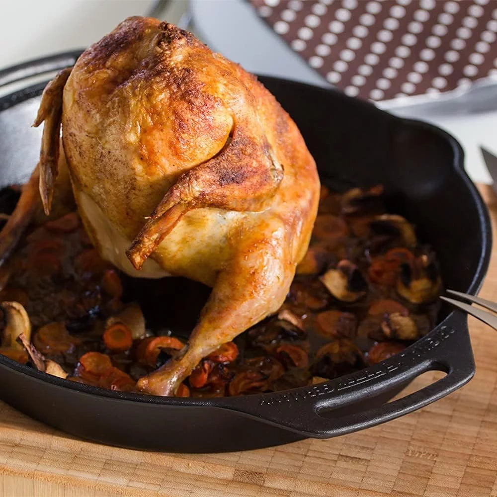 Cast Iron Roasting Pan for Oven or Grill with Handles C14744