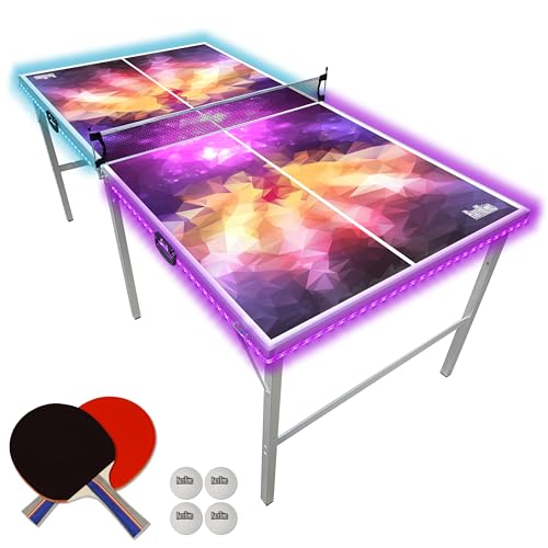 6 ft x 3 ft Portable Folding Ping Pong Table for Indoor Outdoor A180928