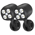 Motion Sensor Outdoor Lights Battery Powered, Waterproof Battery Operated Outdoor Lights, 6000K LED Spotlight Outdoor, 8W 600 LM Security Lights for Outside Garage and Yard (2 Packs)