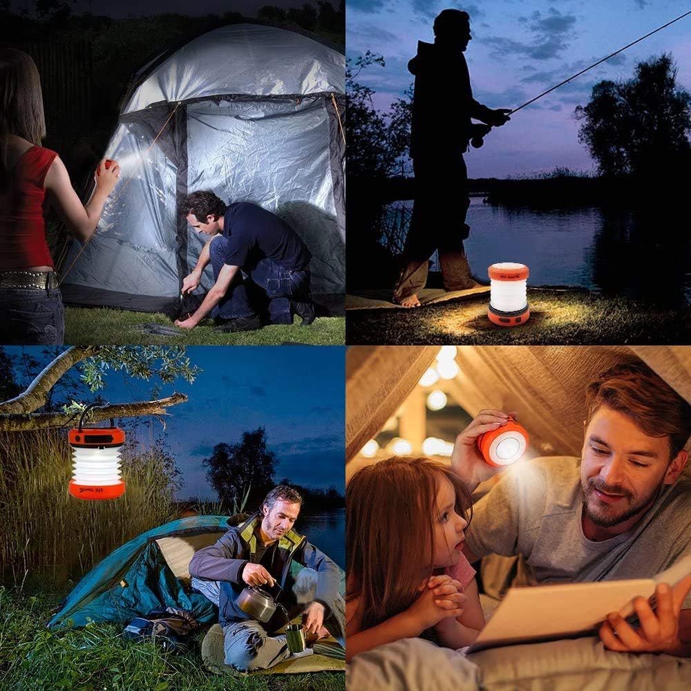 LED Camping Lantern with Hand Crank and USB Rechargeable A45868