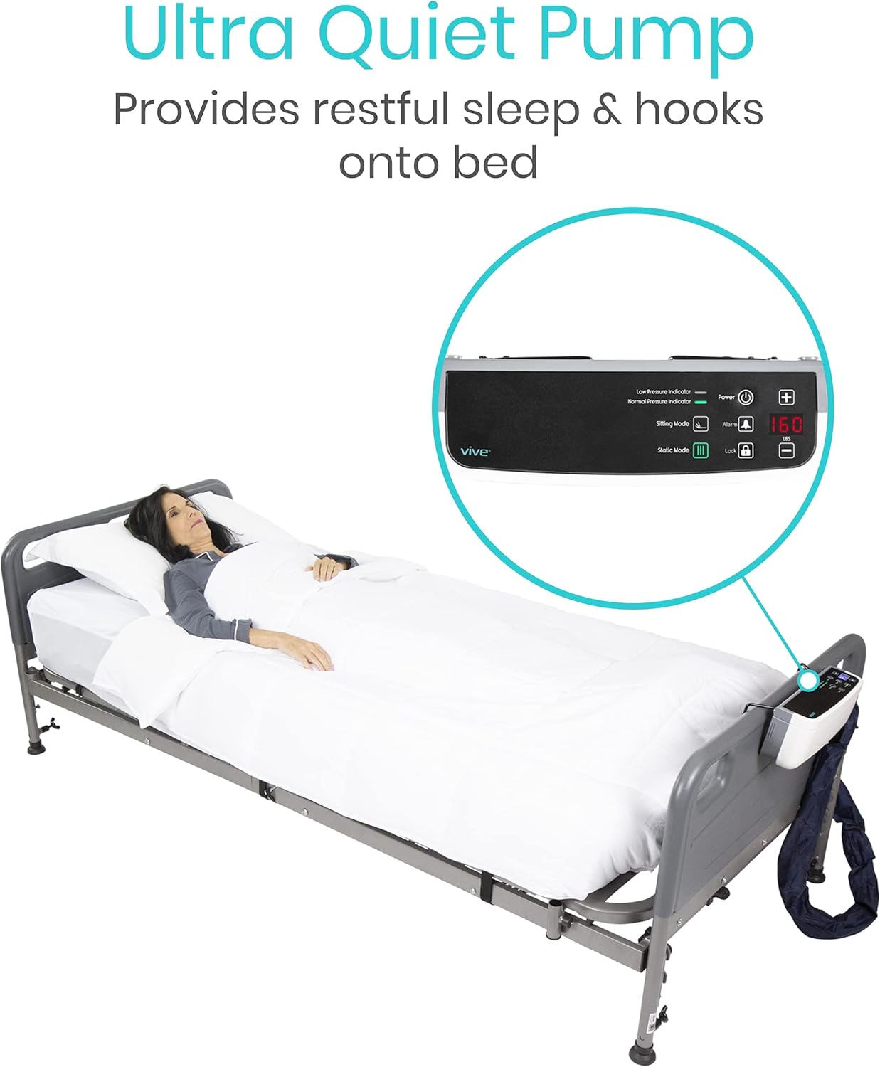 8" Alternating Pressure Mattress for Hospital Bed, Low Air Loss Topper S13870