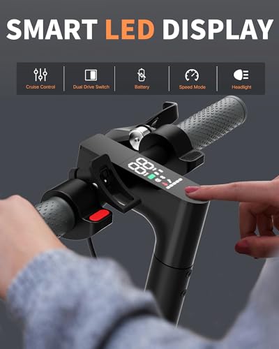 Electric Scooter for Adults, 500W Motor, Folding with Dual Suspension D383