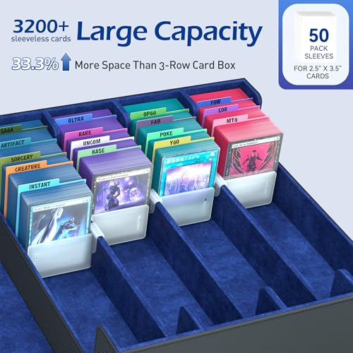 Trading Card Storage Box with 50 Sleeves and 24 Dividers G3044