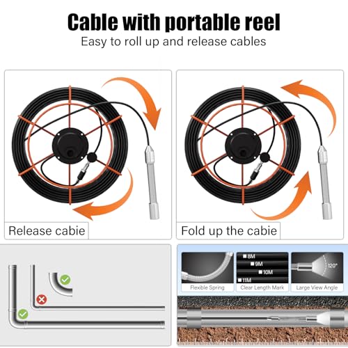 Pipe Inspection Camera 100FT with DVR and 32GB Card O512748