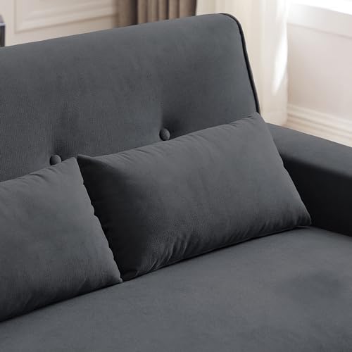 Mid Century Modern Loveseat Sofa with Wood Legs Z78752