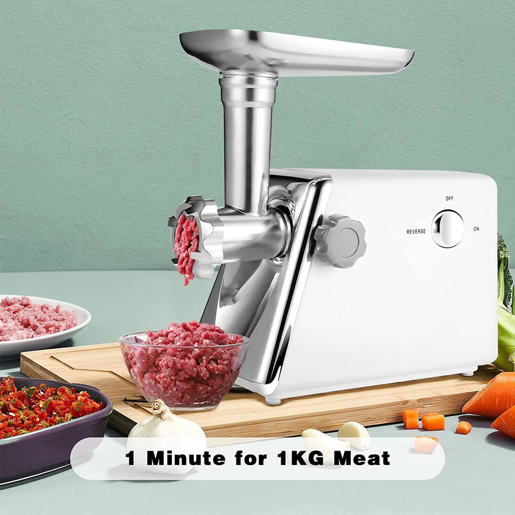 Electric Meat Grinder with Sausage & Kubbe Kit, 3 Plates, 600W D590979