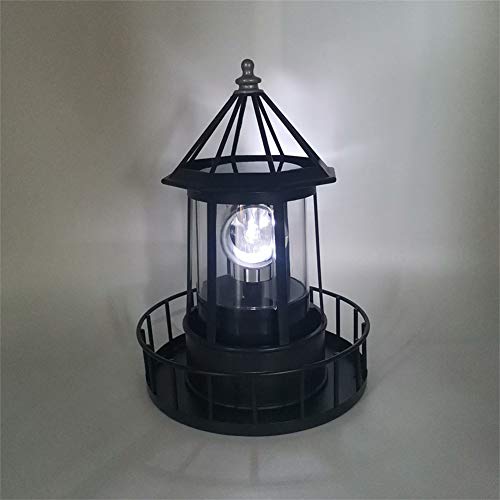 Solar LED Rotating Lighthouse Light, Waterproof for Garden, Courtyard, Lawn U753