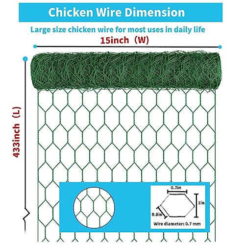 Chicken Wire Mesh for Garden, Poultry Netting, Rabbit Fence E720694