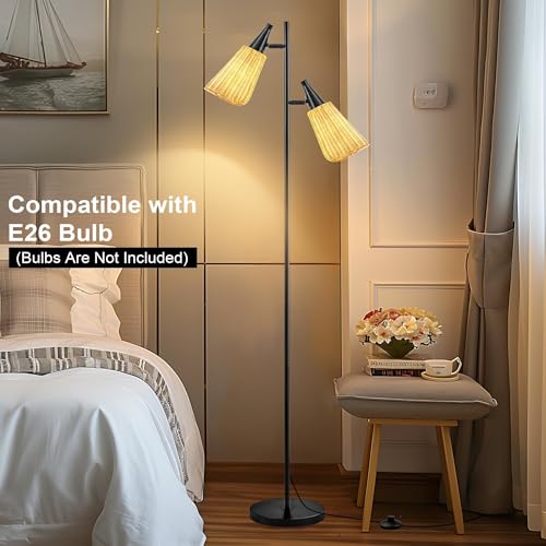 Modern Gold Floor Lamp with Foot Switch for Living Room, Bedroom, Office B731