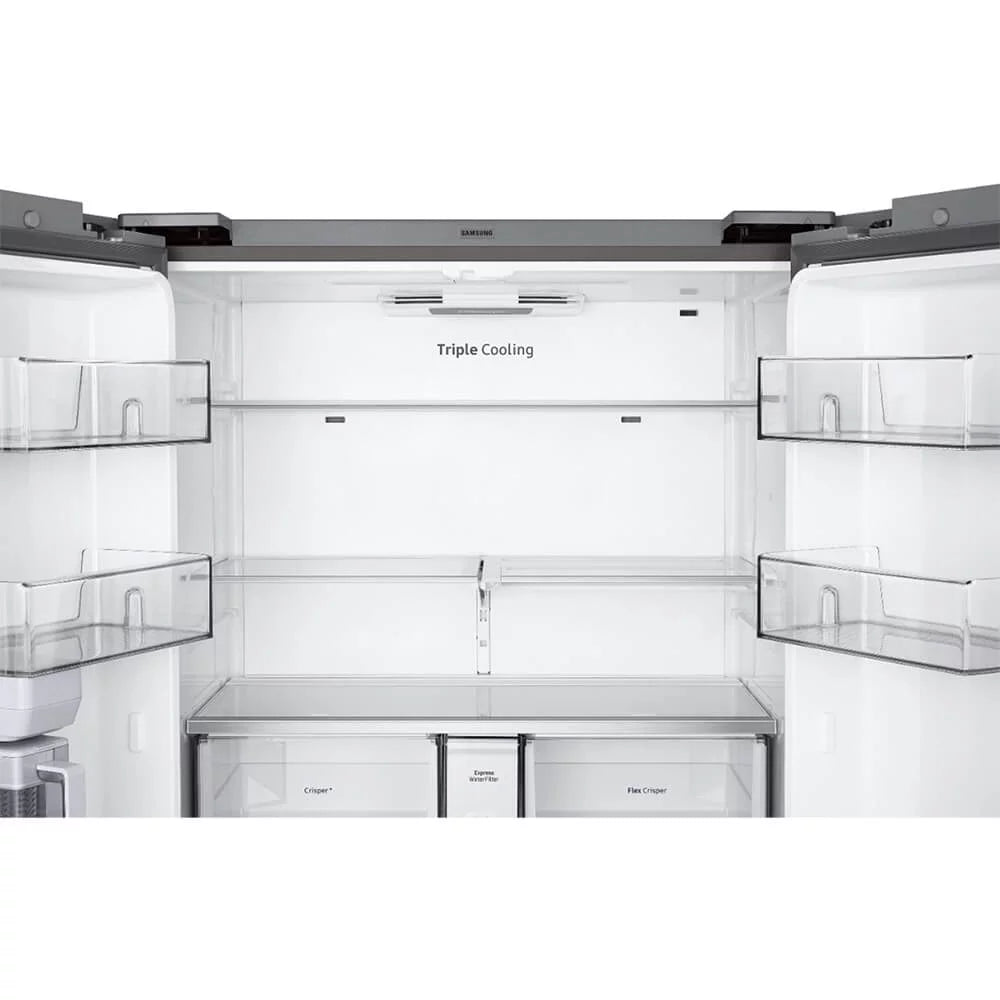 French Door Freestanding Refrigerator Black Stainless Steel N6196