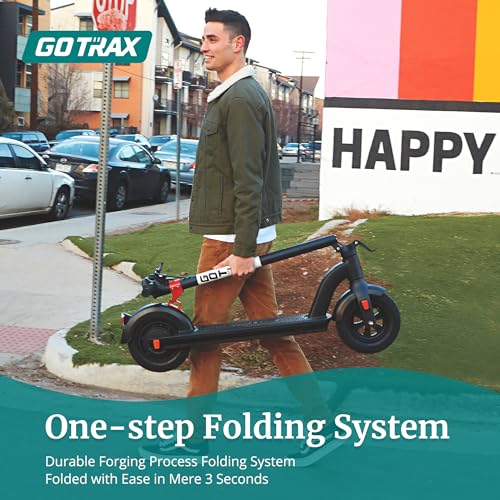 Electric Scooter with 10" Solid Tires, 25 Mile Range, 20 Mph, Foldable for Adults I544