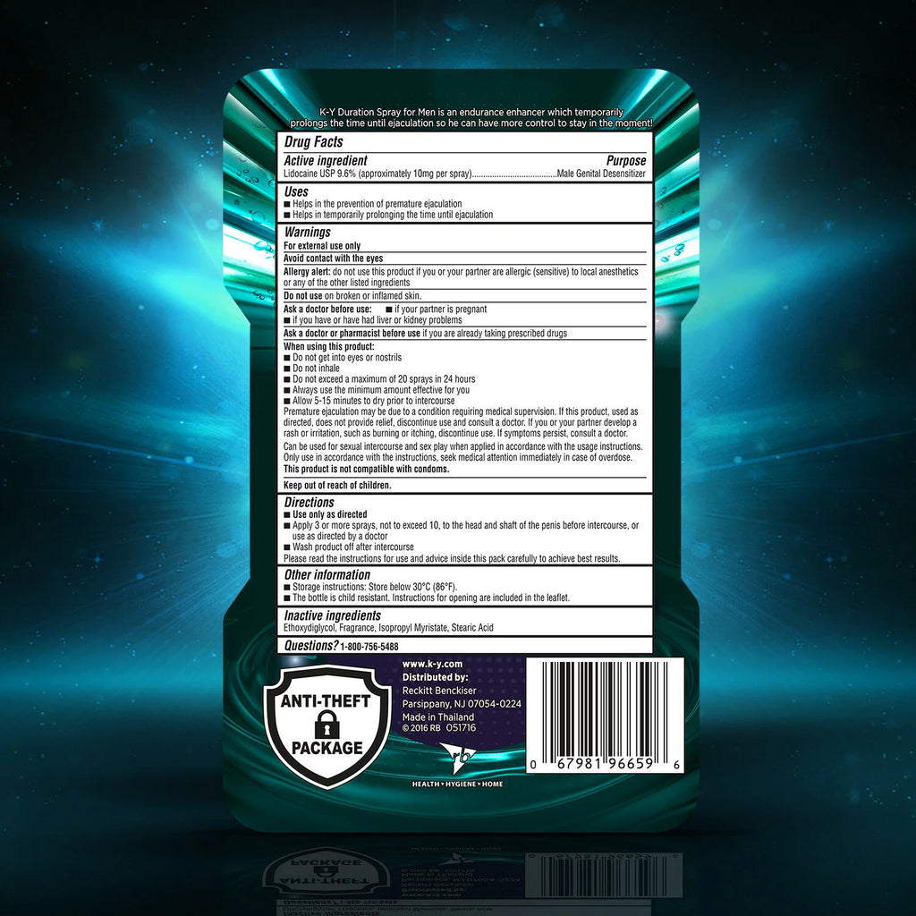 Duration Gel for Men, 36 Pumps, Condom Safe, 0.16 fl oz (Pack of 2) X110468