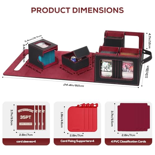Card Storage Box with Dividers for TCG Sports Cards S2798