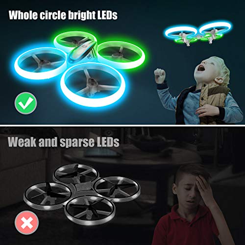 RC Drone with 720P HD FPV Camera for Kids with LED Light and Remote Control Q603