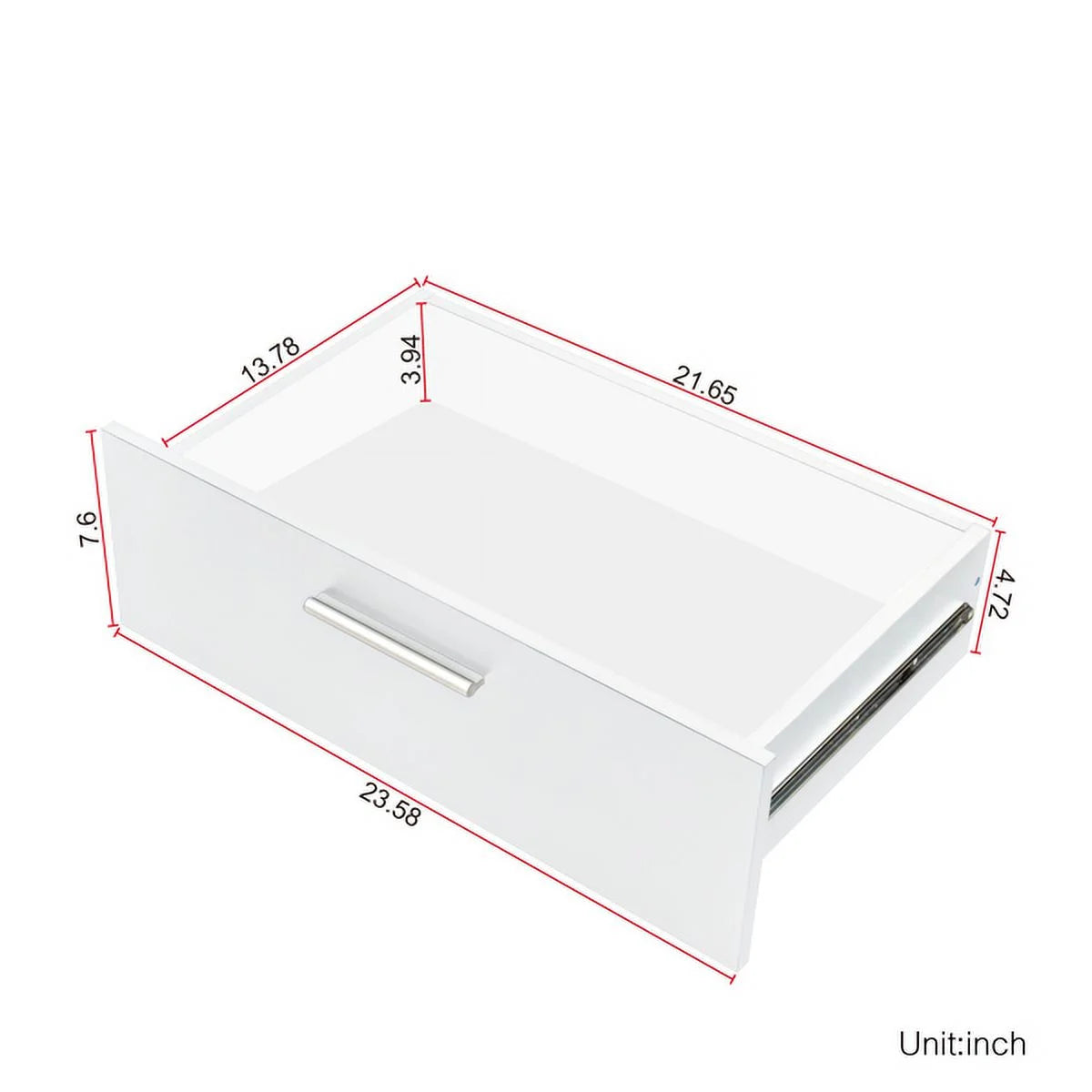 8 Drawer Double Dresser for Bedroom, White B72344