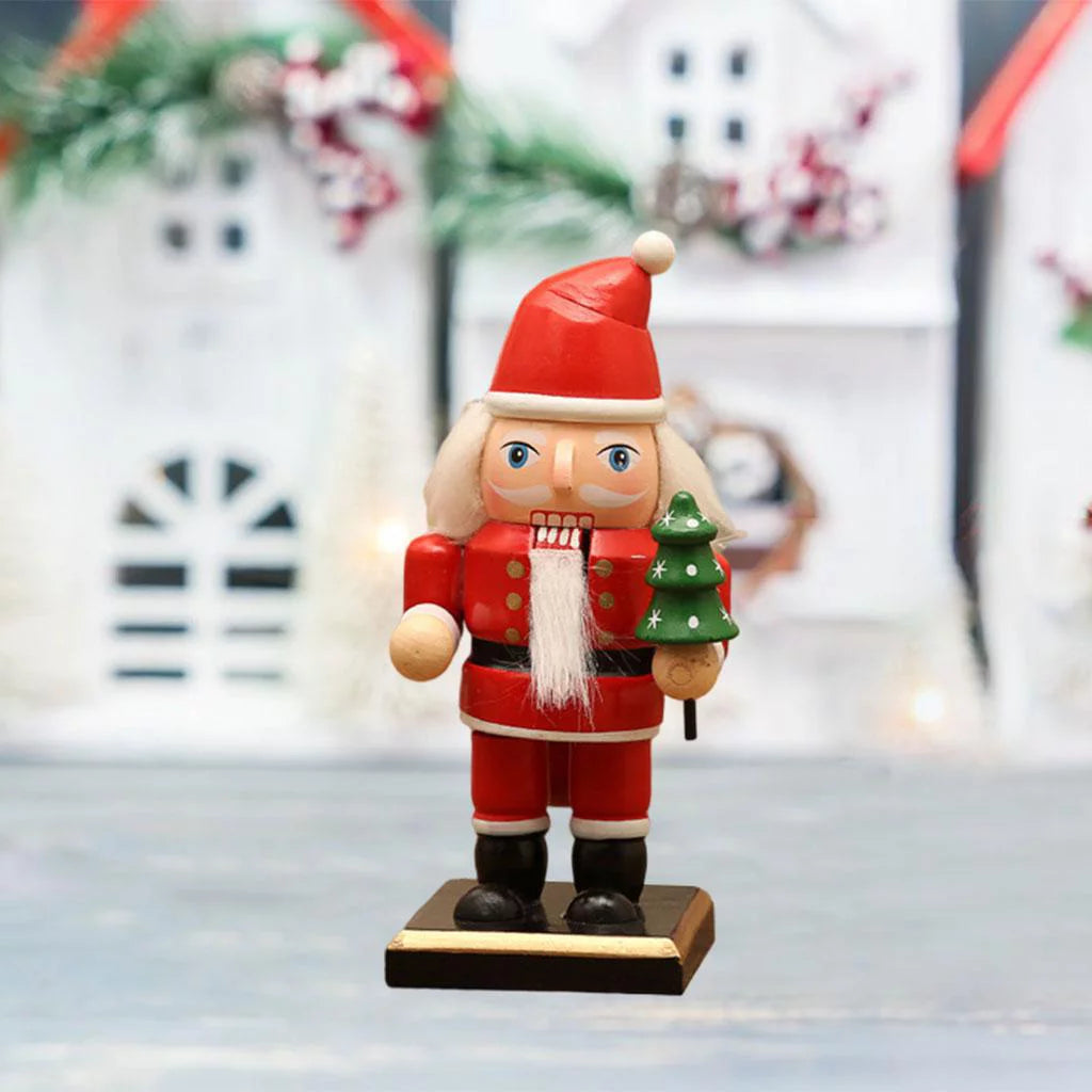 2-pack 16cm Wooden Nutcracker Christmas Décor G303