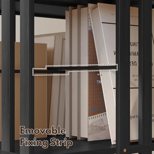 Rotating Bookshelf Tower, 360 Spinning Bamboo Bookcase, 6 Tier Floor Standing Storage Rack U3081