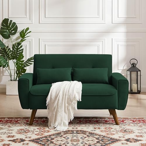 Mid Century Modern Loveseat Sofa with Wood Legs Z78752