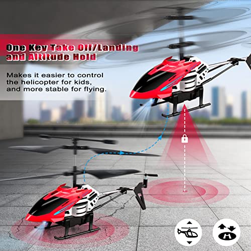 RC Helicopter with One Key Take-Off, Altitude Hold, LED Light, Blue Z936054