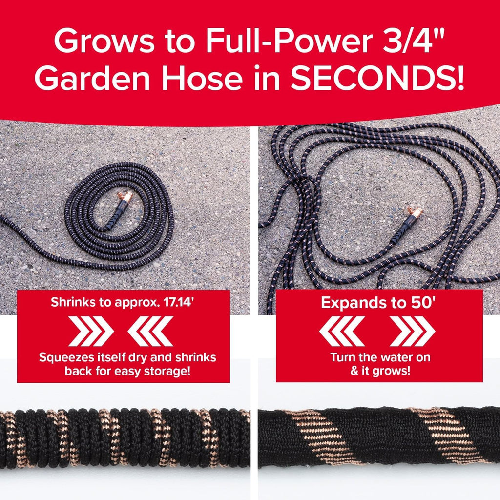 Expandable Garden Hose 50ft with Spray Nozzle Z4624